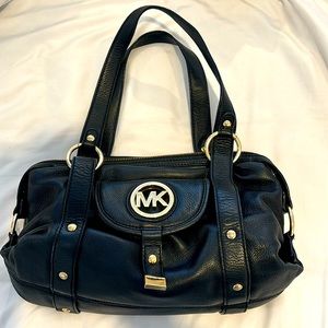 Black Michael Kors leather tote bag